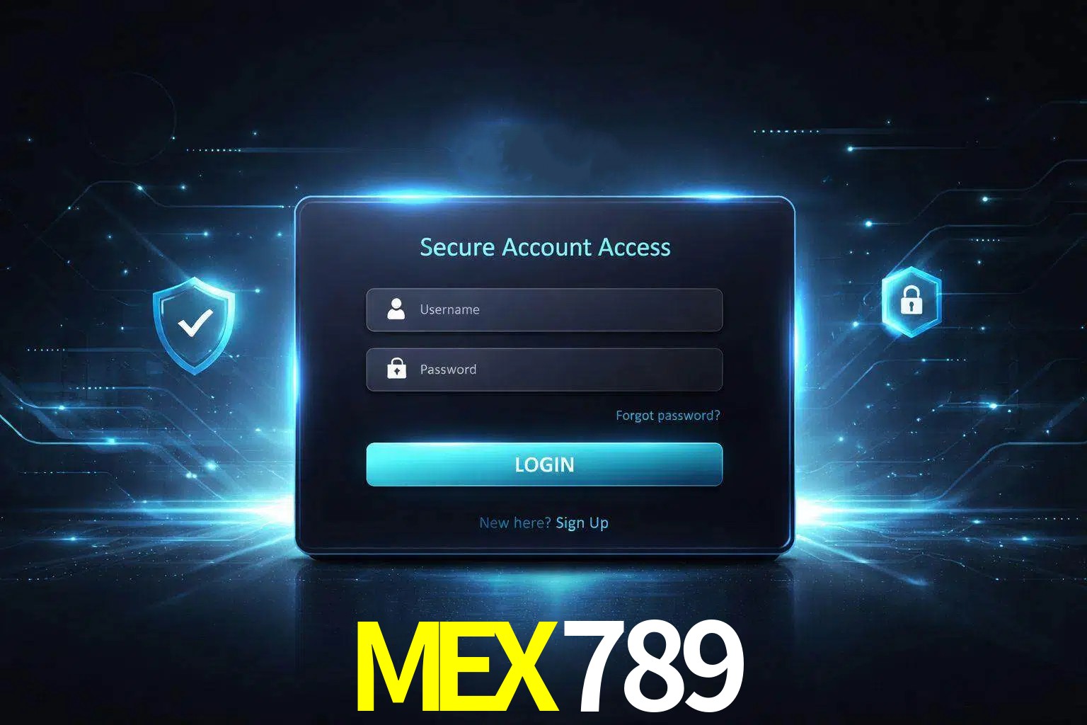 Pantalla de inicio de sesión de cuenta MEX789 para usuarios en México